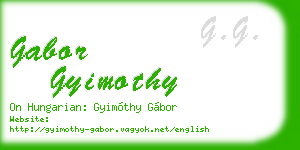 gabor gyimothy business card