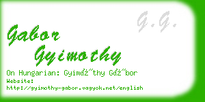 gabor gyimothy business card